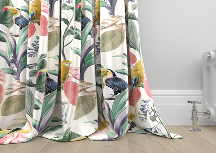 Parakeet Faux Silk, Fruit Punch - Made to Measure Curtain - Image 6